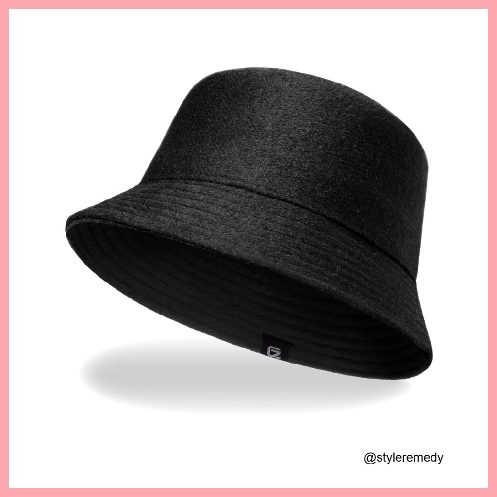 Premium Wool Bucket Hat, Foldable Packable Winter Hat